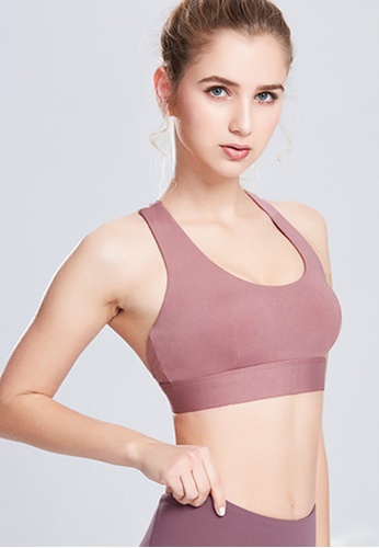 Trendyshop pink Quick-Drying Yoga Fitness Sports Bras 3FD71US9036084GS_1