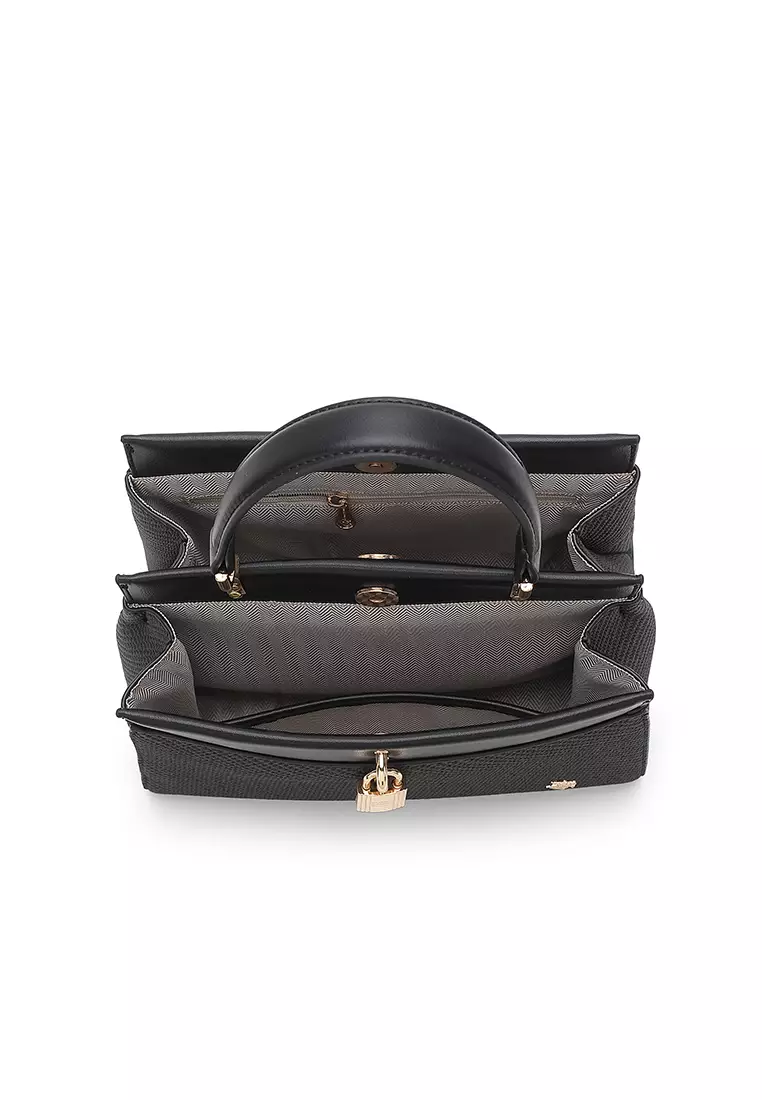 Women's Top Handle Bag / Sling Bag / Crossbody Bag / Shoulder Bag (Tas Tangan Wanita / Tas Selempang Wanita / Tas Bahu Wanita) - Hitam