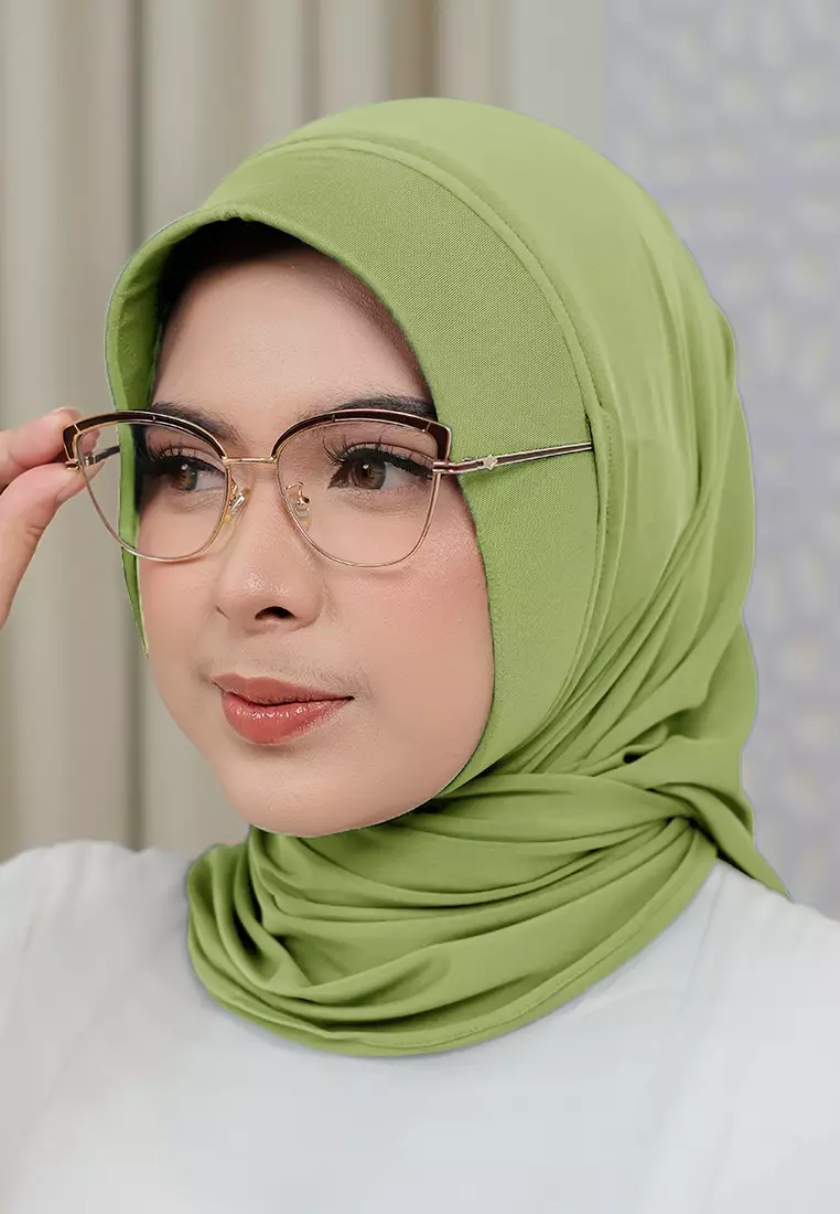 HIJAB INSTAN SOFTPAD AMEENA - AVOCADO