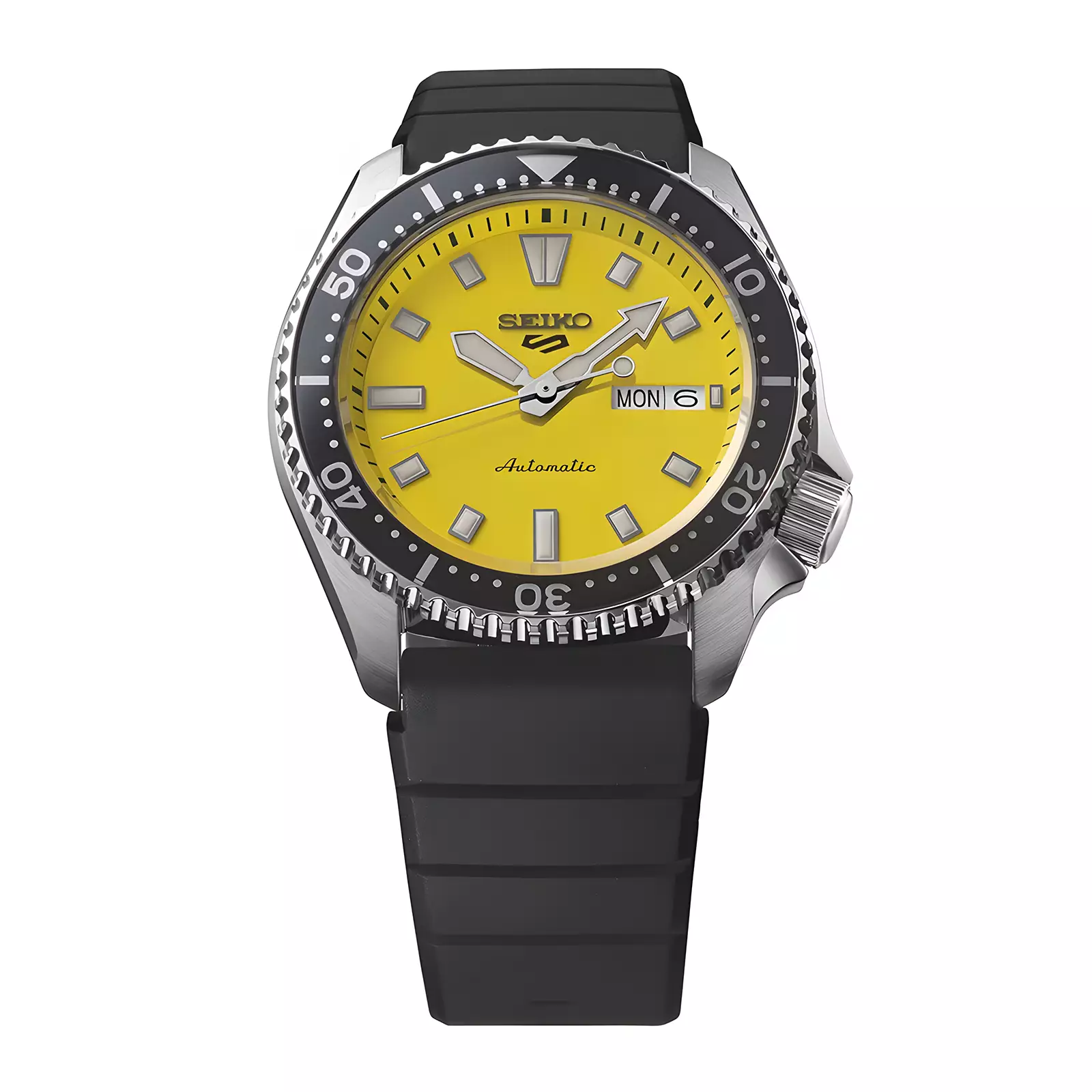 Seiko 5 Sports - Jam Tangan Automatic Pria - Yellow Black - Rubber Band - SRPL87K1