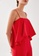 Love, Bonito red Asteri Asymmetrical Overlay Jumpsuit 51C12AAC38248AGS_3