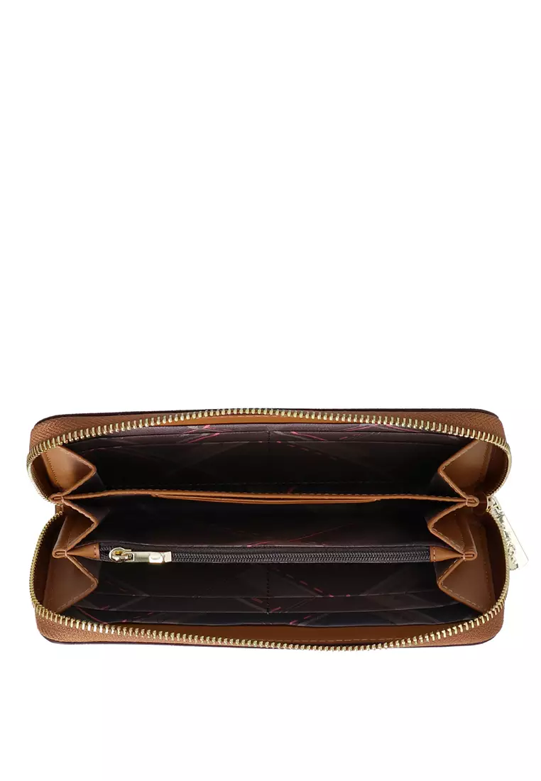 Gabbie Zip Around Wallet - Dark Beige