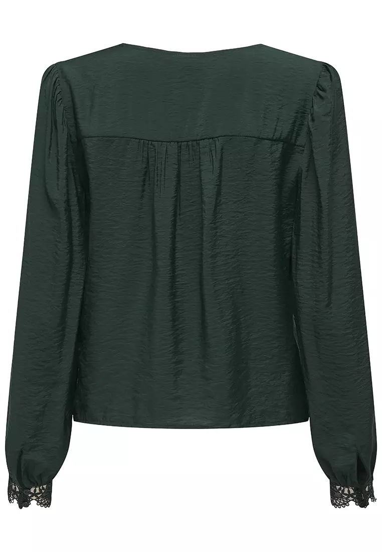 Camille Long Sleeve Lace V-Neck Top