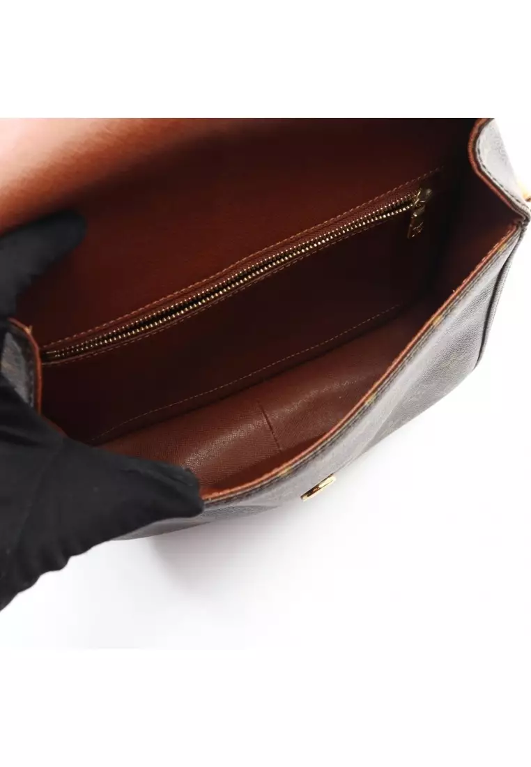 Pre-Loved Louis Vuitton Sun Crew GM monogram Shoulder bag PVC leather Brown