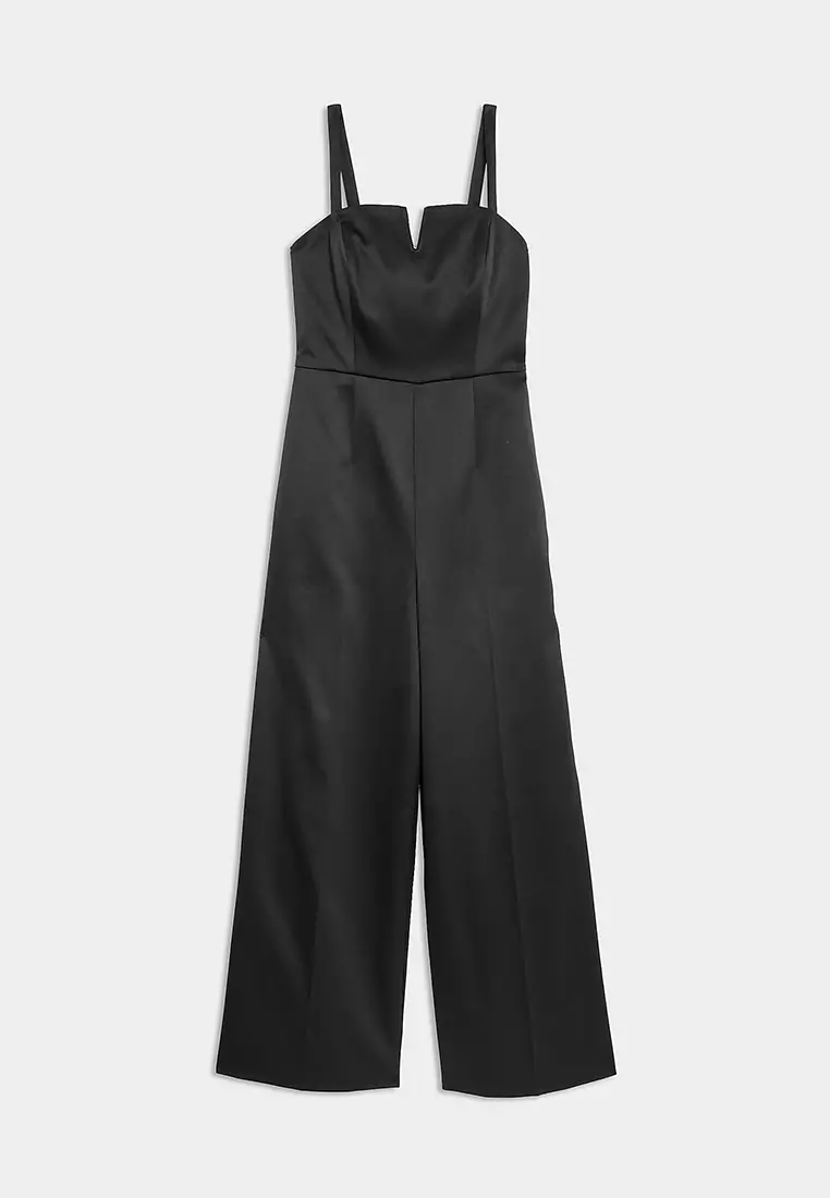 Satin Sleeveless Jumpsuit