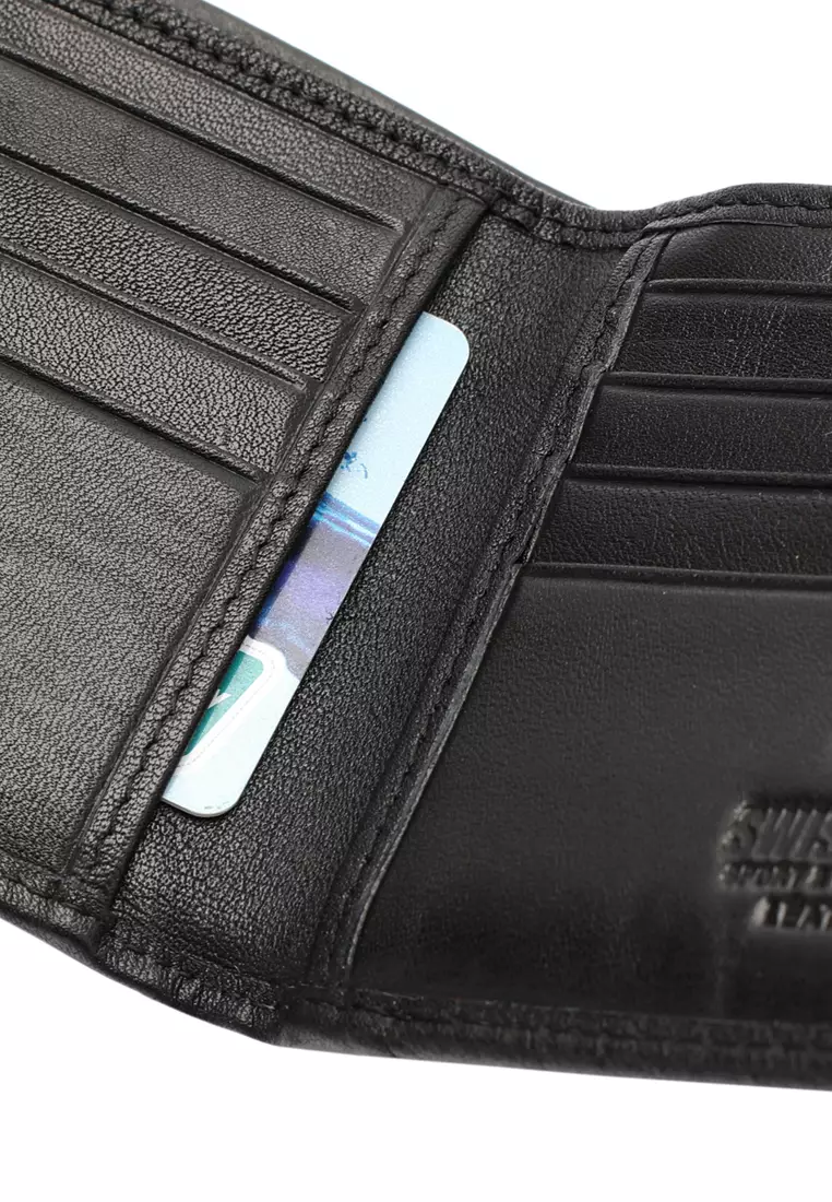 Men's RFID Blocking Bi Fold Wallet (RFID 錢包) - 黑色