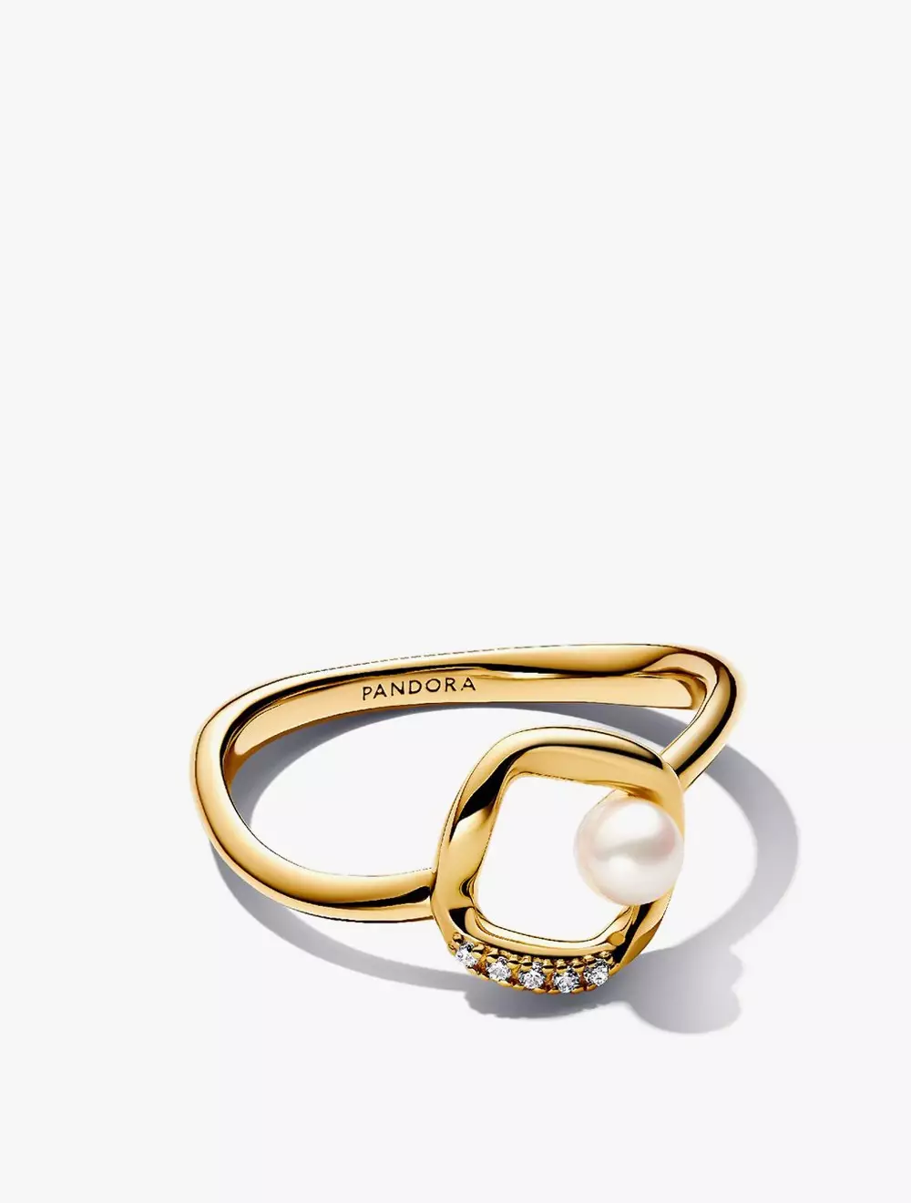 Texture 14k gold-plated ring