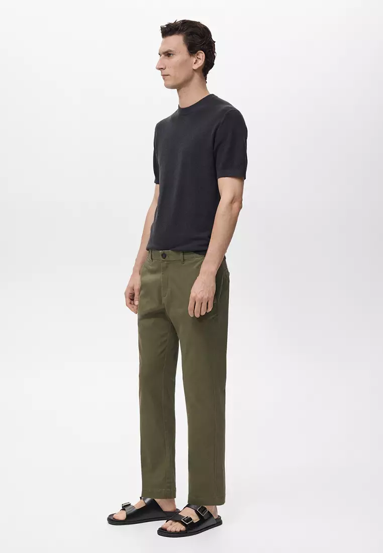 Prato Cropped Tapered Chino Trousers