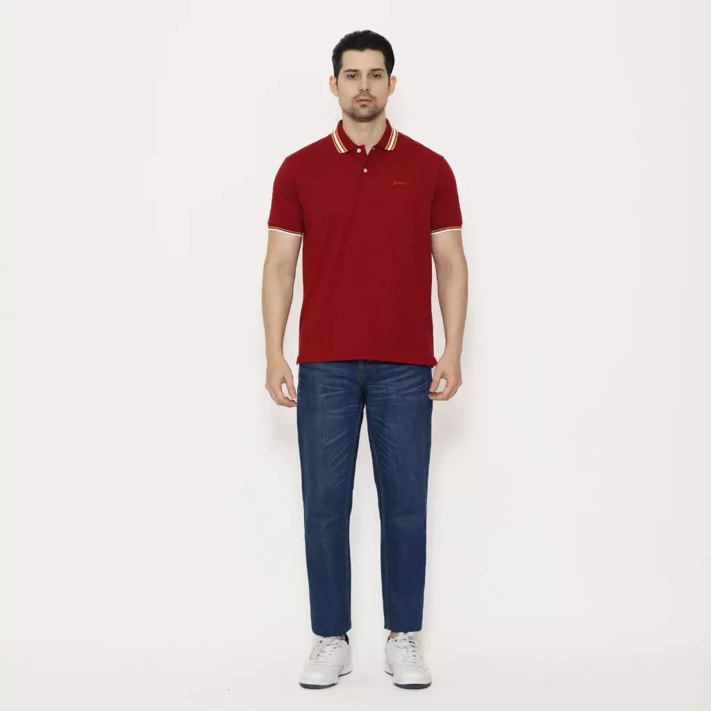 Hammer Men Fashion Polo L1PI033M1| Kaos Polos Lengan Pendek Maroon