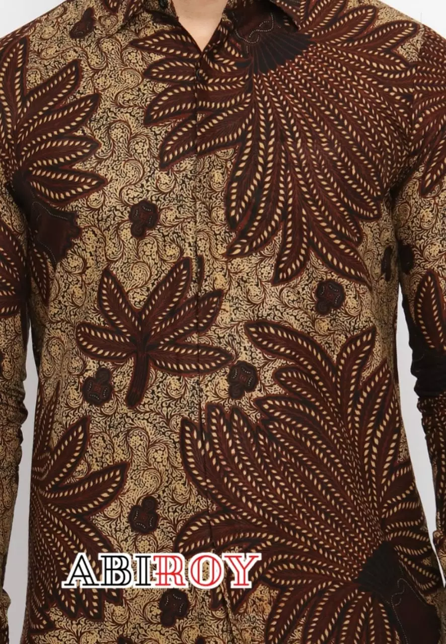 Kemeja Batik Pria Premium Slimfit Elegant Modern Lengan Panjang Sativa