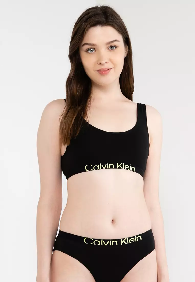 Calvin Klein Women Bralette Lift Bra, Black 001, Medium price in