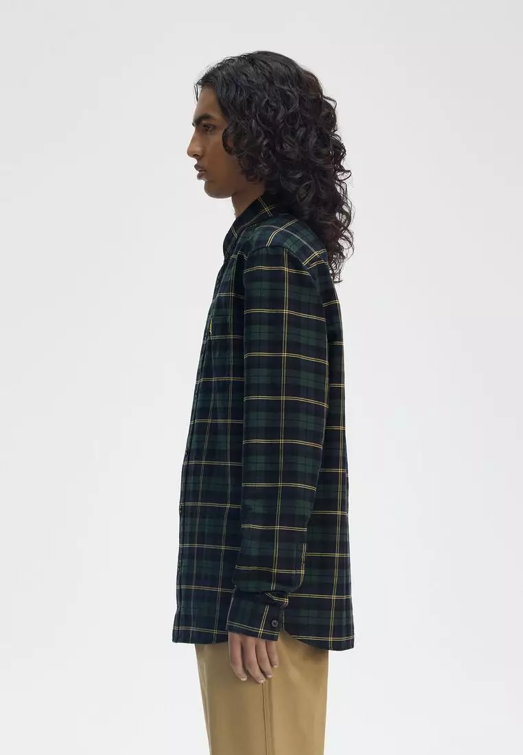 Buy Fred Perry Fred Perry M9621 OXFORD TARTAN SHIRT (NAVY