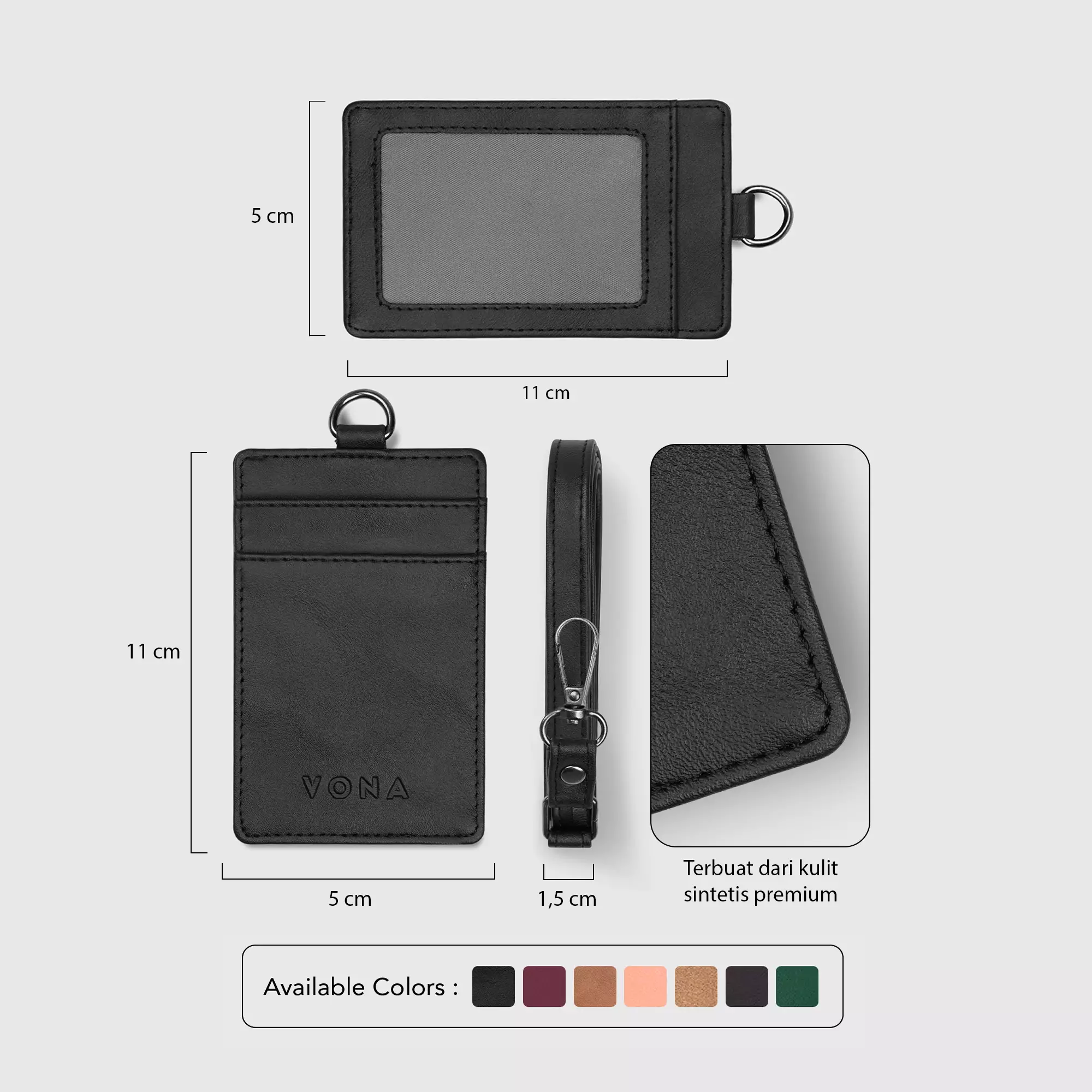 Jual VONA VONA Zodiac Lanyard Wallet Dompet Kartu ID Card Holder Pria