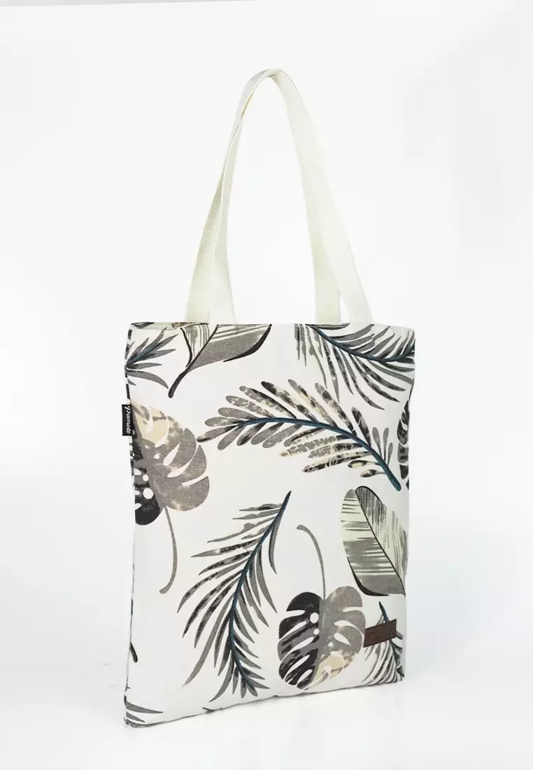 Tote Bag Wanita Tas Wanita Bahan Kanvas Penutup Resleting