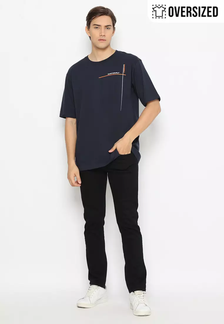 RBJ T-Shirt Cotton Oversized Pria 2079330061