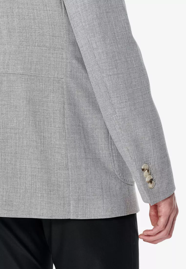 淺灰狩獵休閒西裝外套