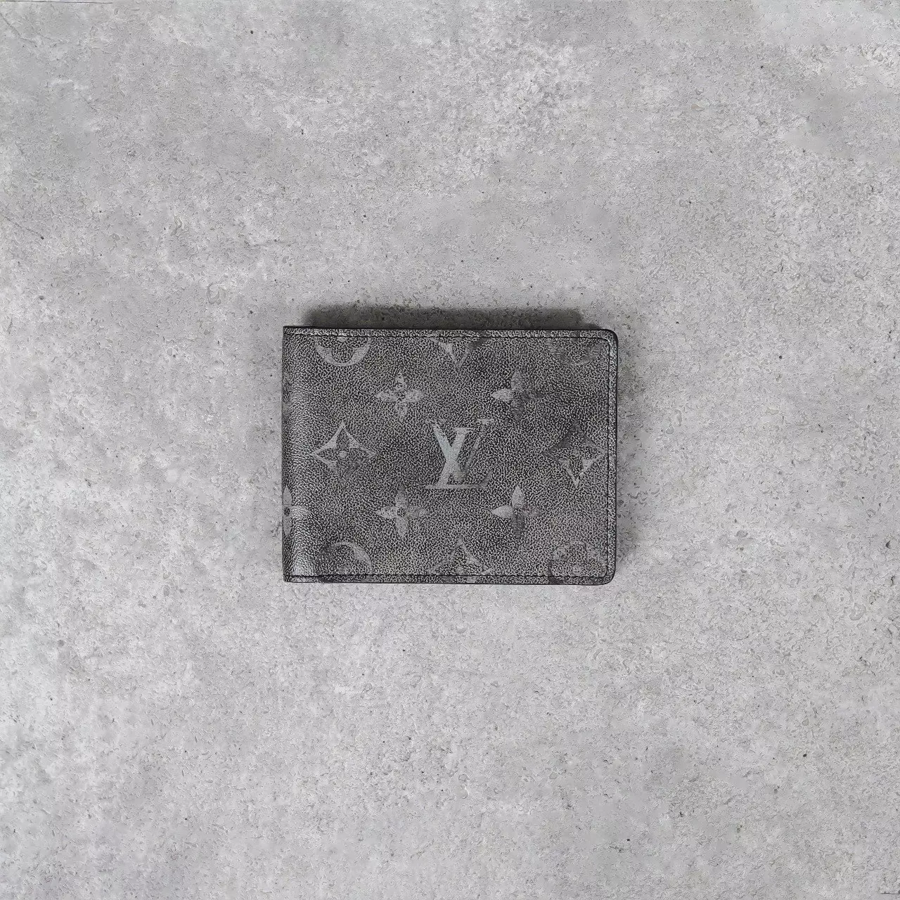 Dompet LOUIS VUITTON LV MONOGRAM GRADIENT GREY GALAXY LEATHER SLENDER WALLET 100% ORIGINAL