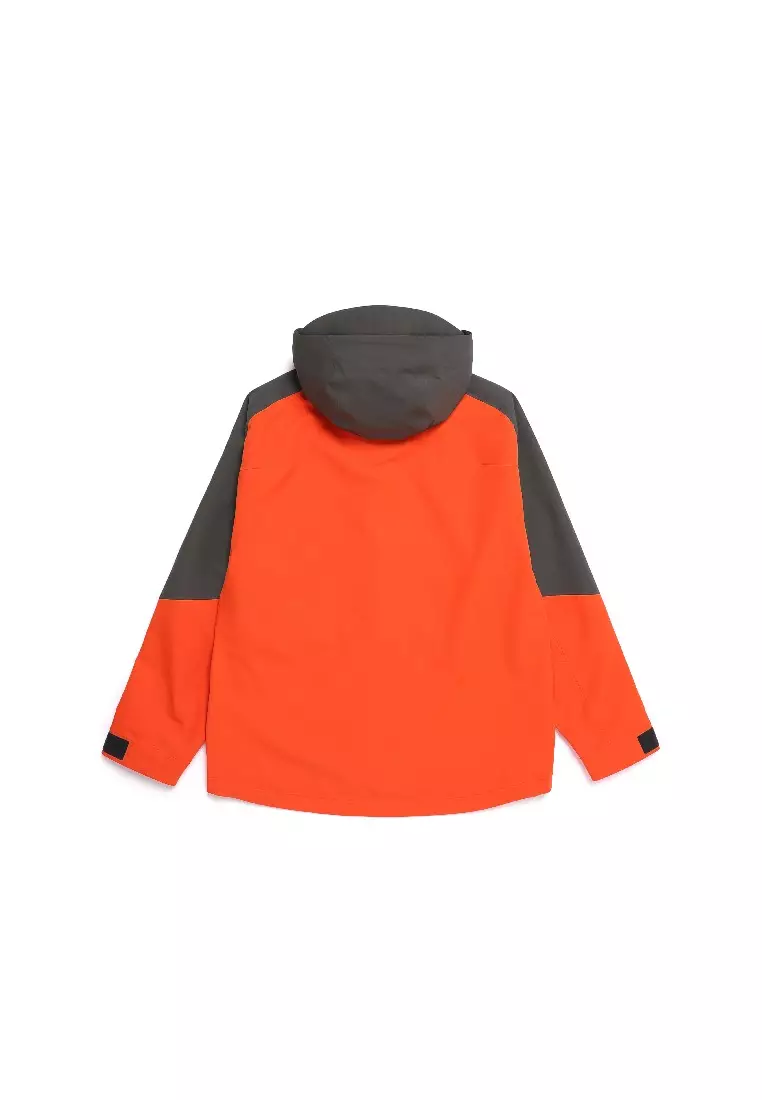 男女同款拼色半寬鬆三層防水風褸