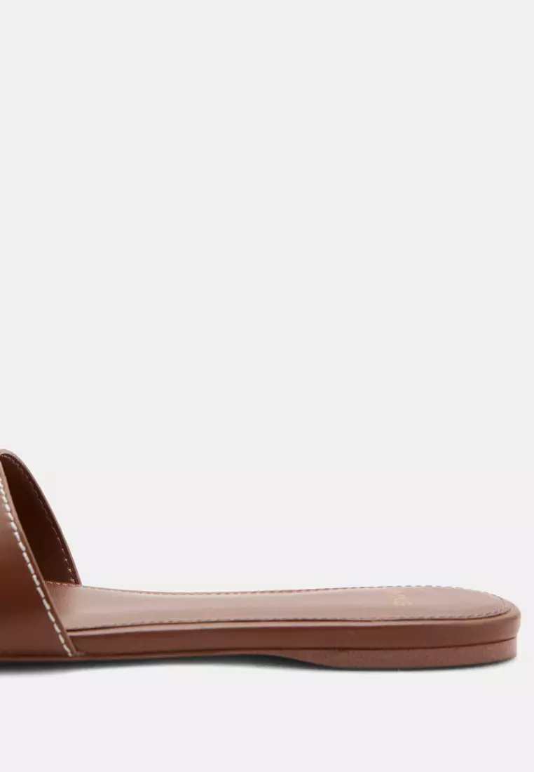 Metallic Detail Strap Sandals