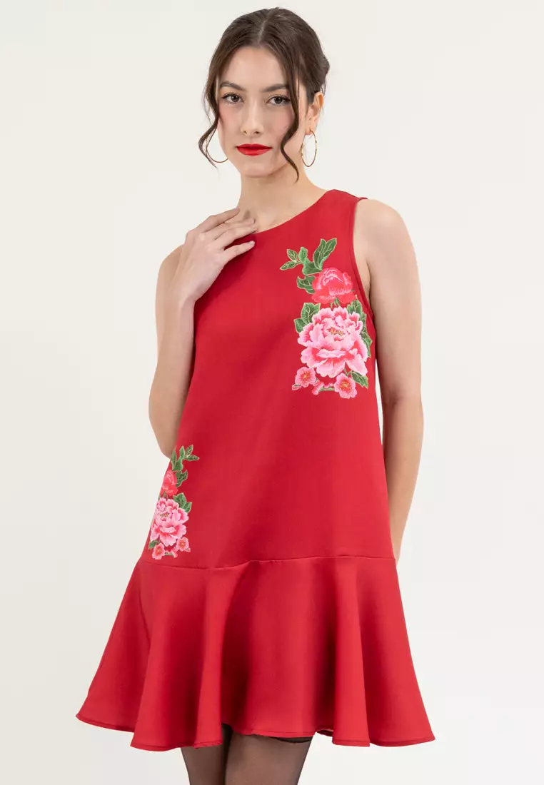 Wea Embroidery Print Dress