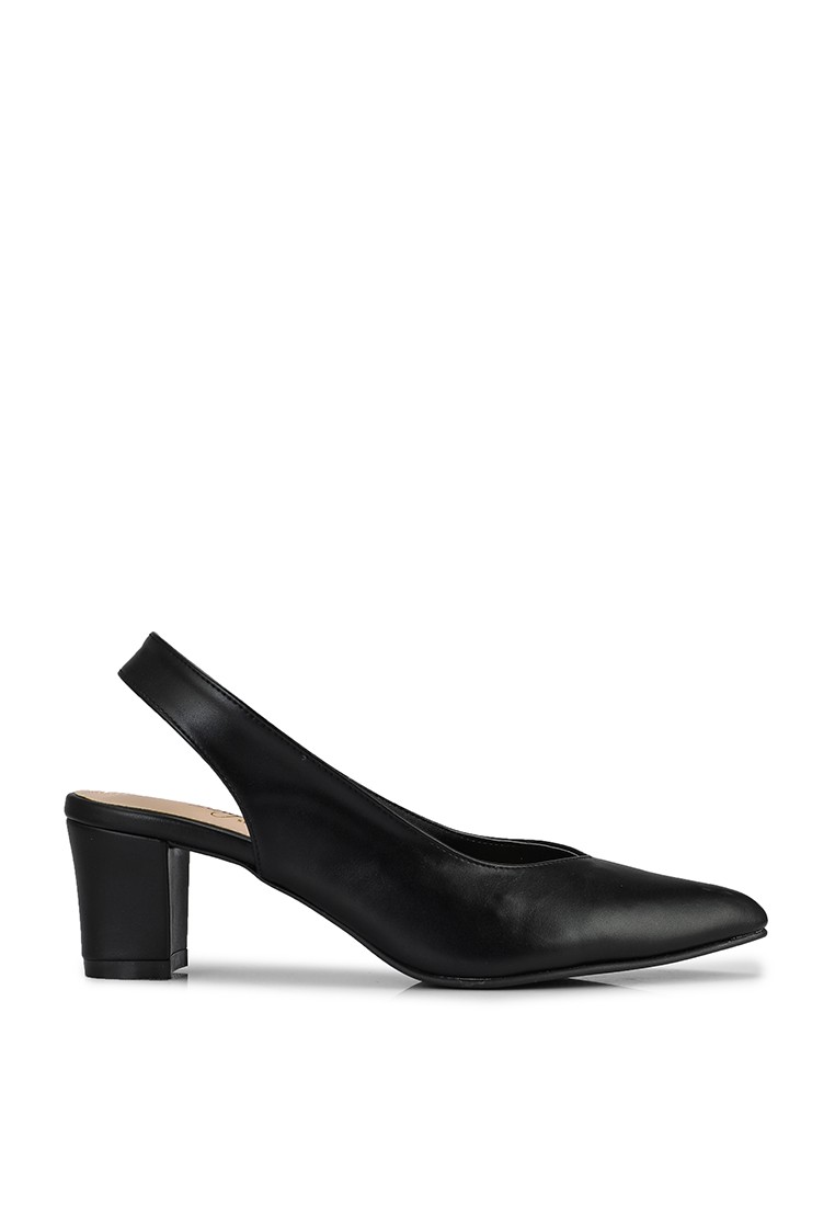 Ruth Black Sling Back Heels