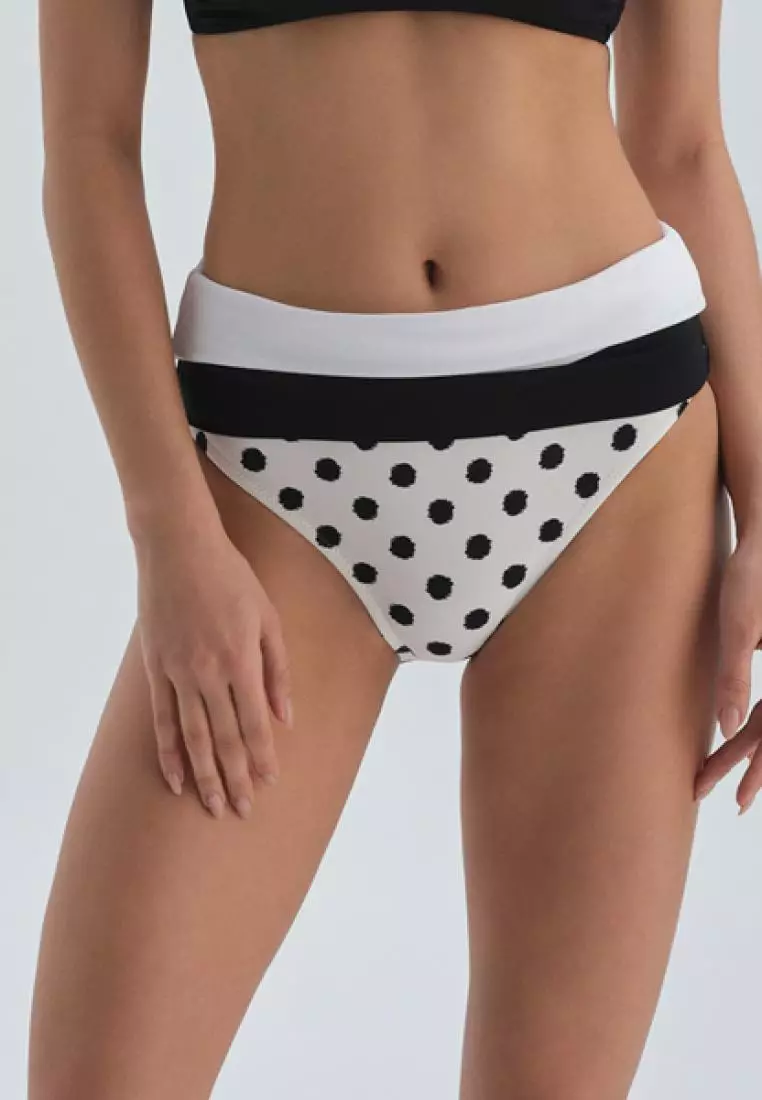 Buy DAG Black Bikini Bottom Polka Dot Beachwear for Women 2024