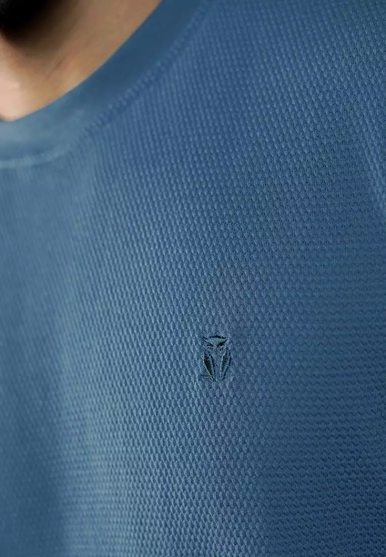 MATSUDA Kaos Lengan Panjang 20S Texture Popcorn Katun Nagato