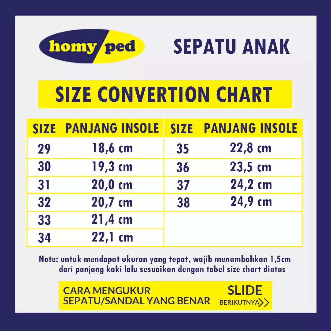 Homyped Genius 05 Sepatu Sekolah Anak Laki-laki dan Perempuan (Unisex)