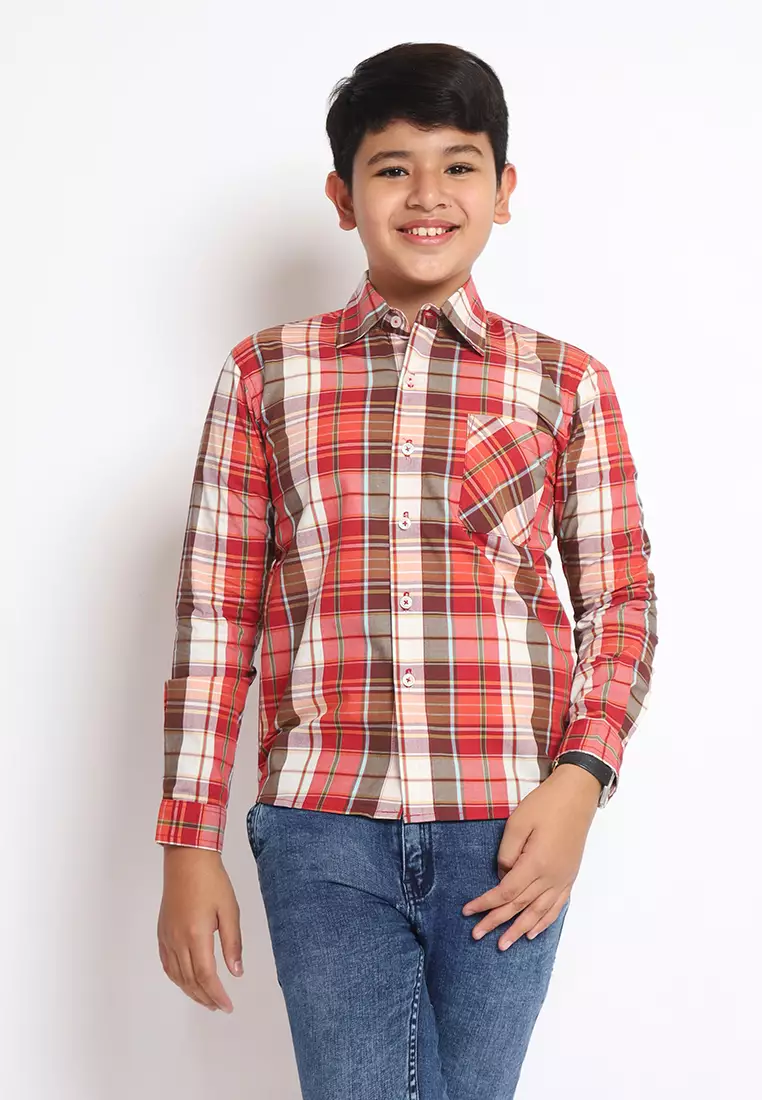 Kemeja Lengan Panjang Sierra Red main image 1