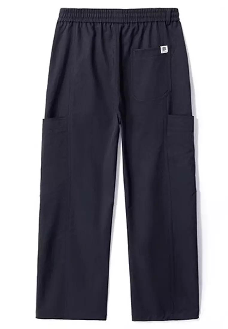 抽繩休閒寬腿褲