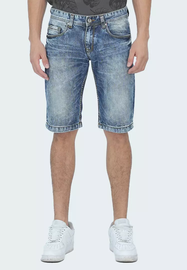 LGS - Celana Pendek - Short Jeans - Blue Washed Denim - JSS.293.P080.A690.C