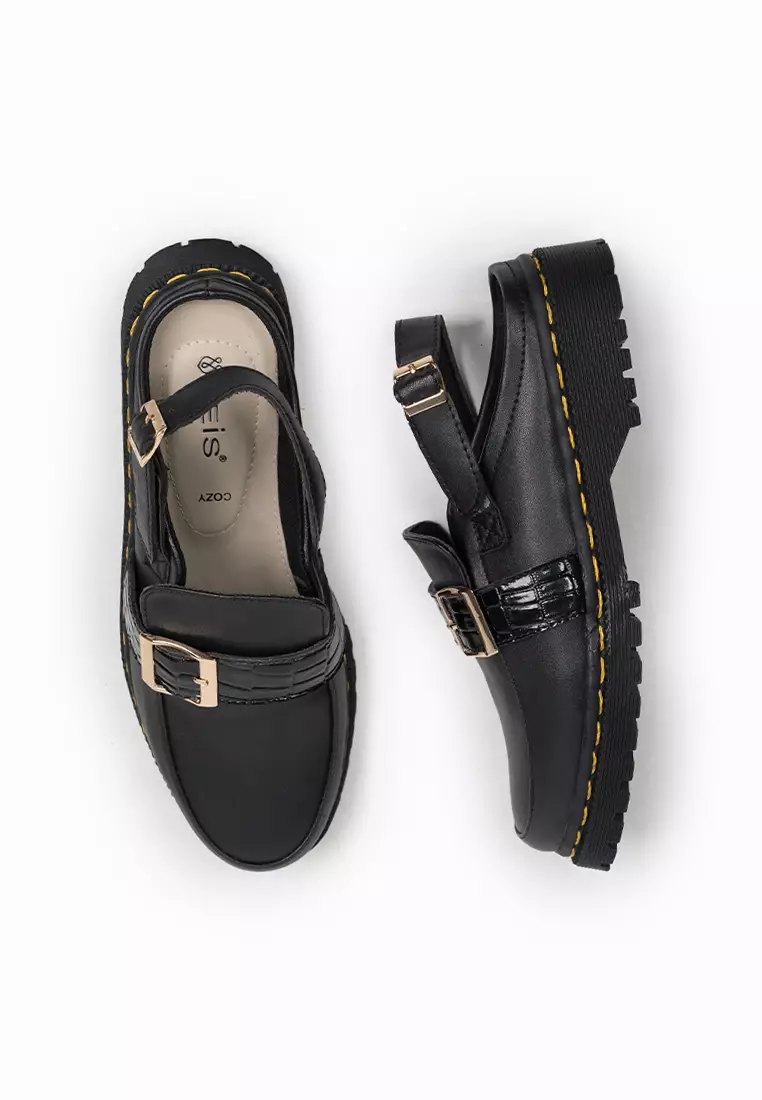 SEIS Cozy Mules Wanita loafers | Docmart - BLACK