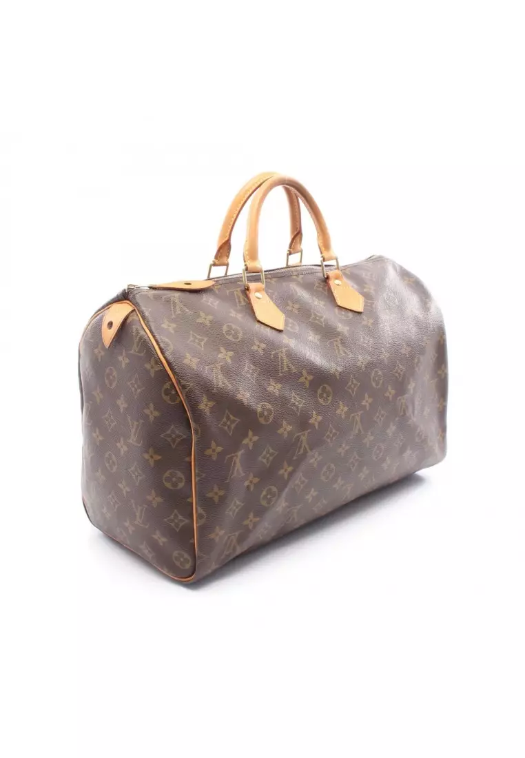 Pre-Loved Louis Vuitton speedy 40 monogram Handbag PVC leather Brown