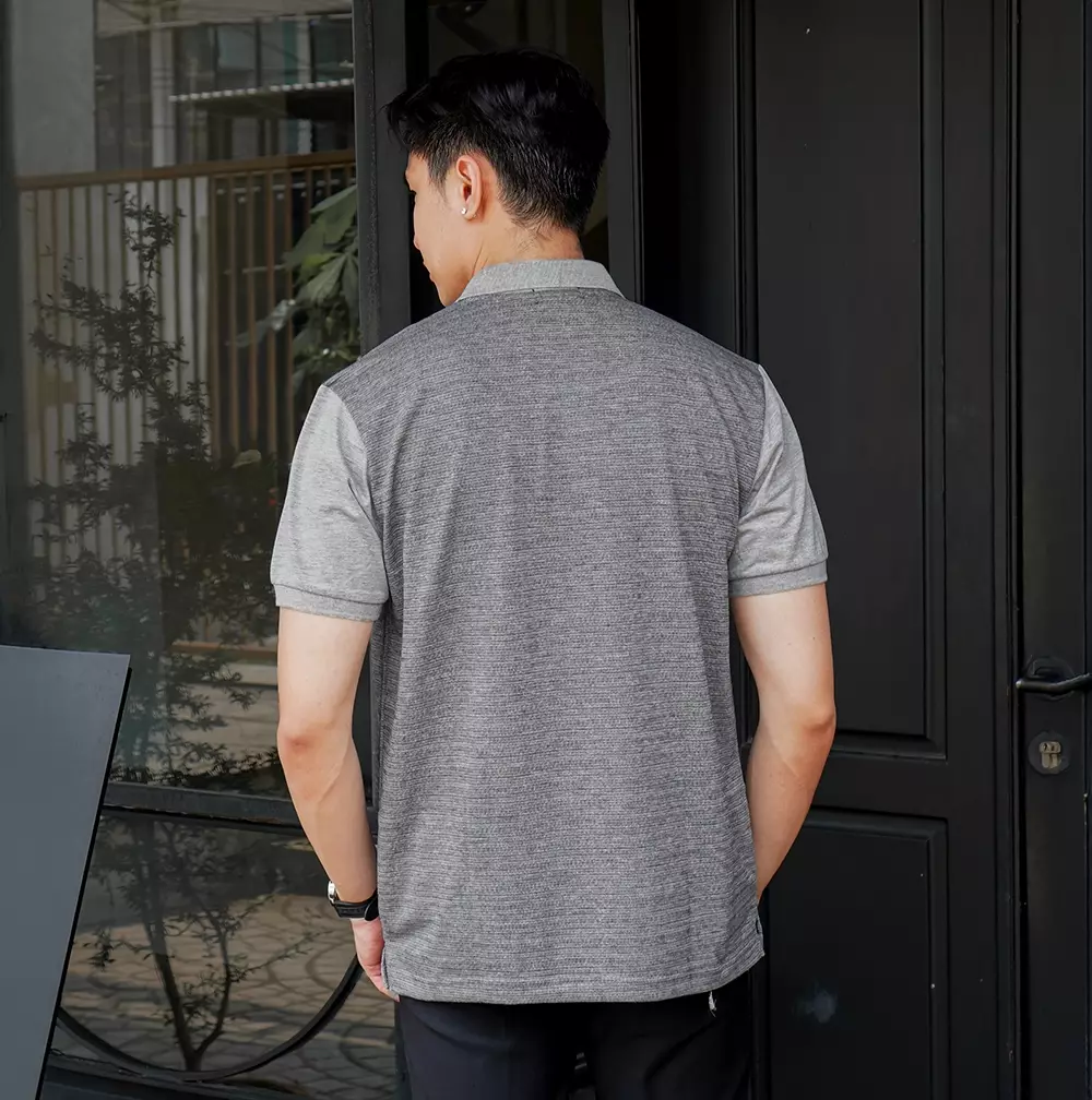 MATSUDA Kaos Polo Shirt Pria Kerah Shinshiro Grey