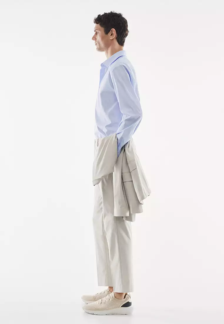 Slim Fit Striped Cotton Shirt