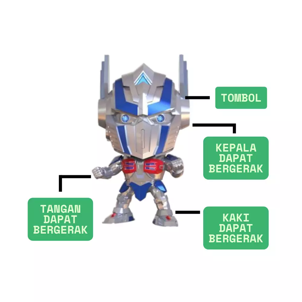 TOP GEAR ROBOT TRANSFORMER BUMBLEBEE 18 MOVIE SOUND & LIGHT - SILVER