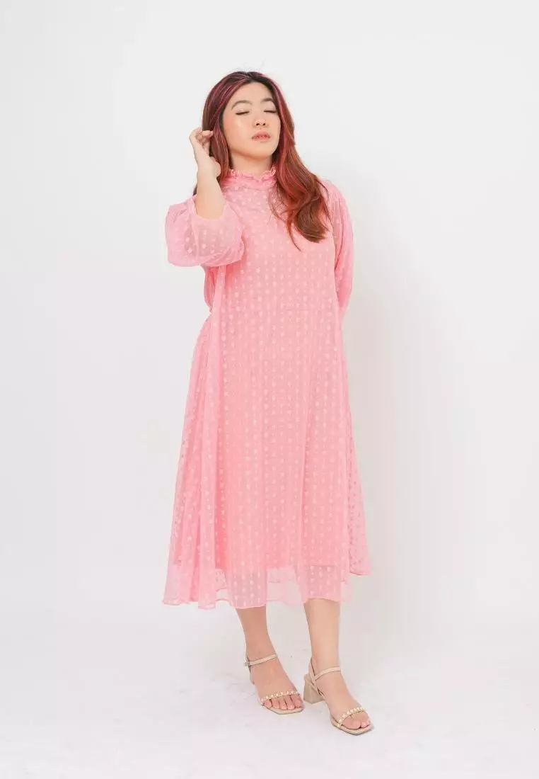 Plus Size Party Dress Holly Pink