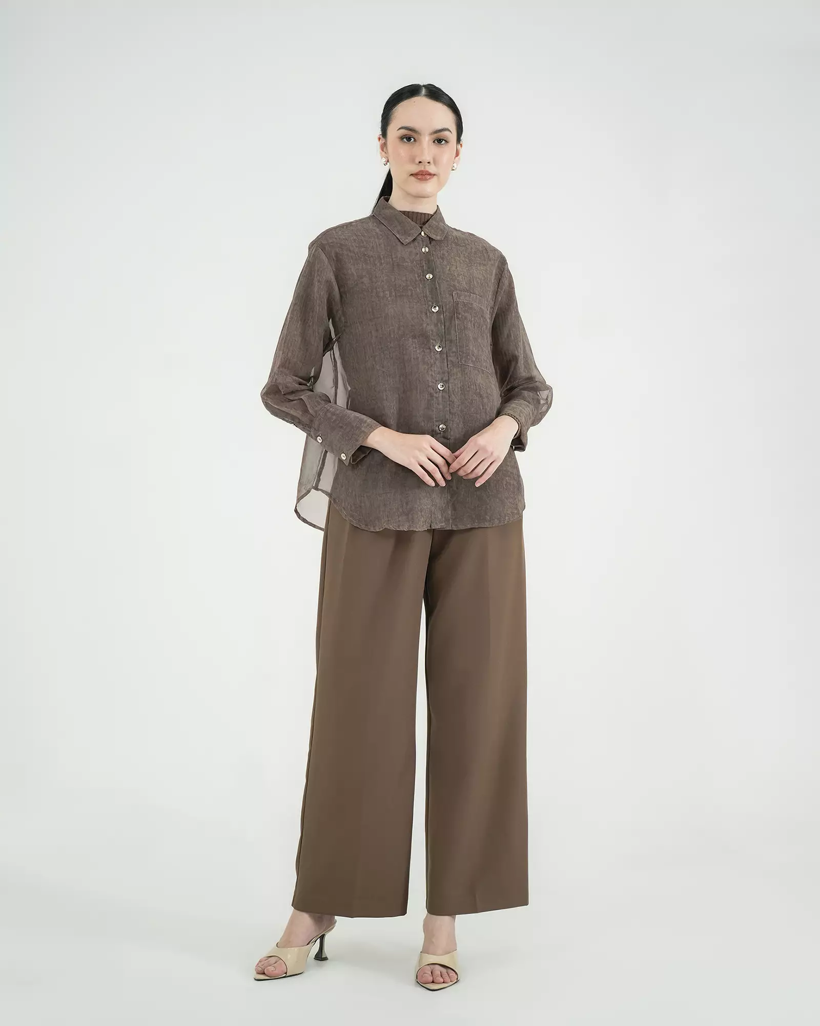 Geulis.id EVION SHIRT - Brown