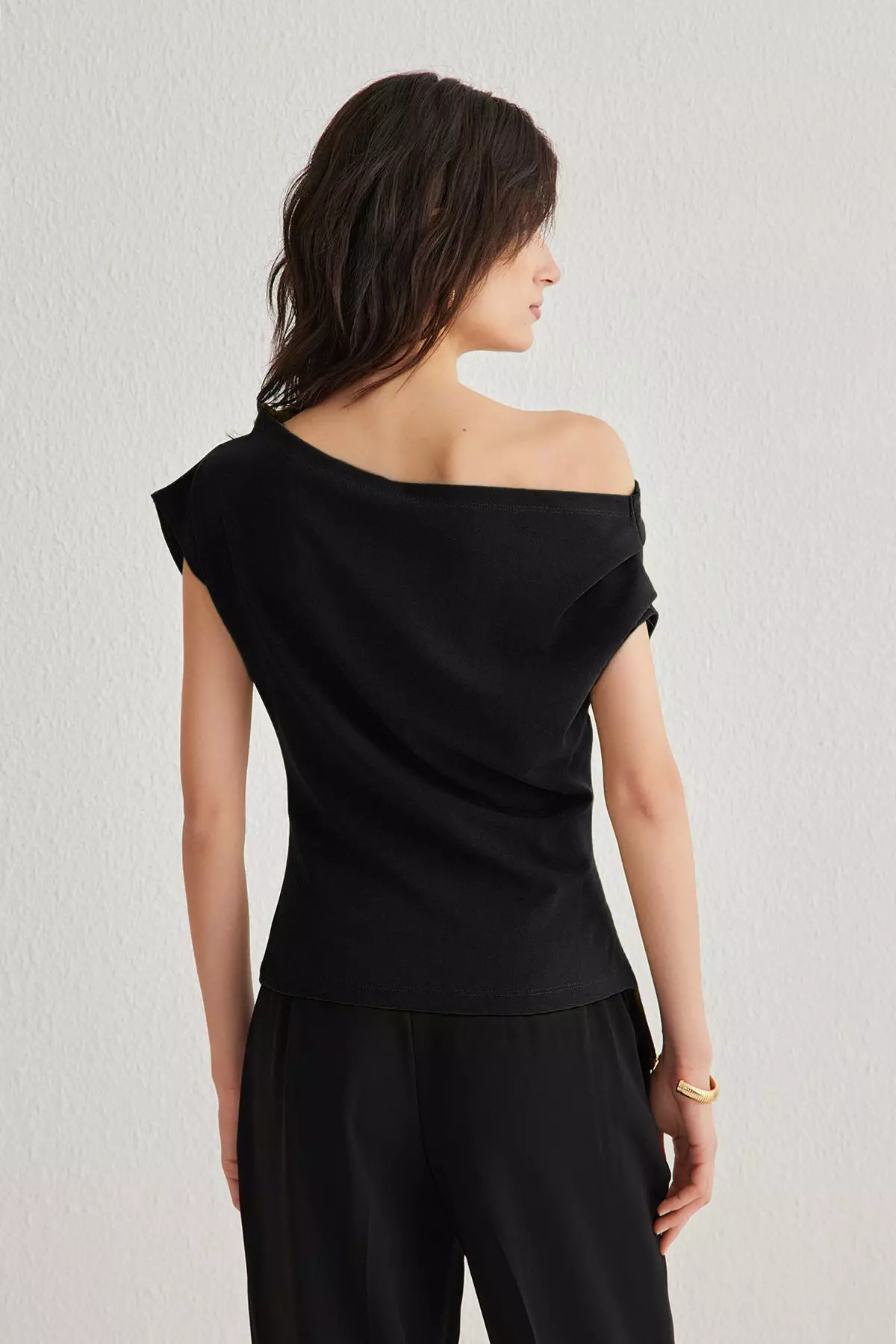 Asymmetric Collar Blouse