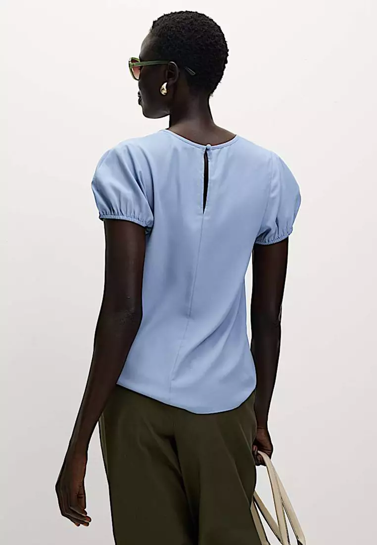 Regular Fit Puff Sleeve Top