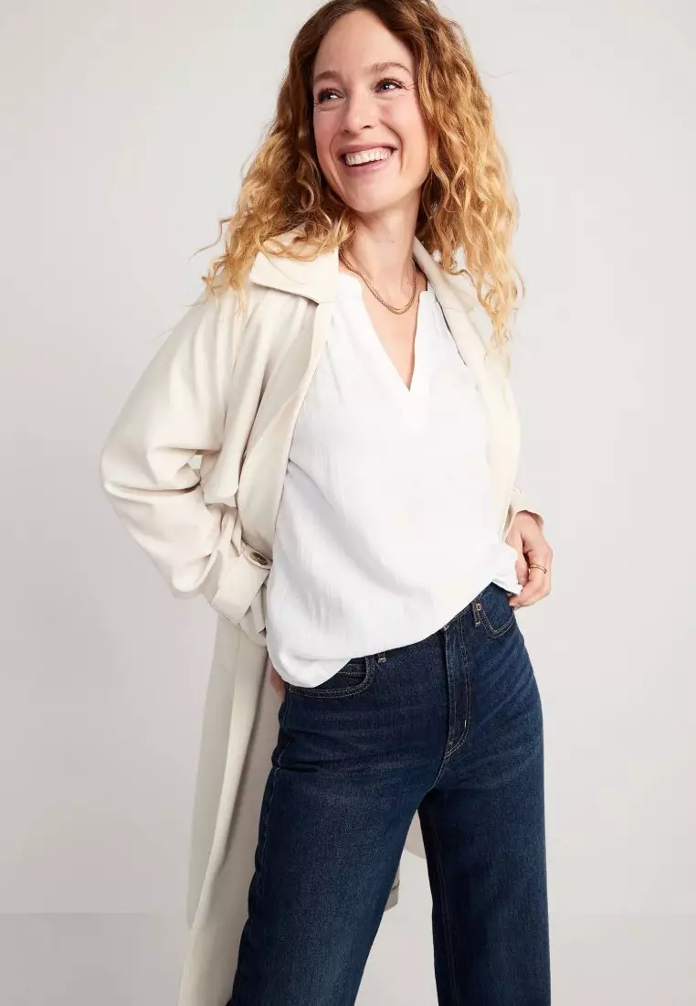 Split-Neck Blouse For Women