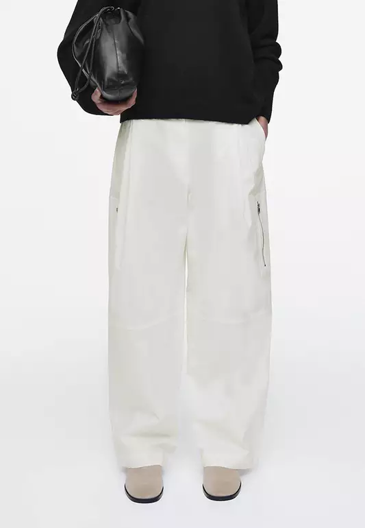 Utility Barrel-Leg Cargo Trousers