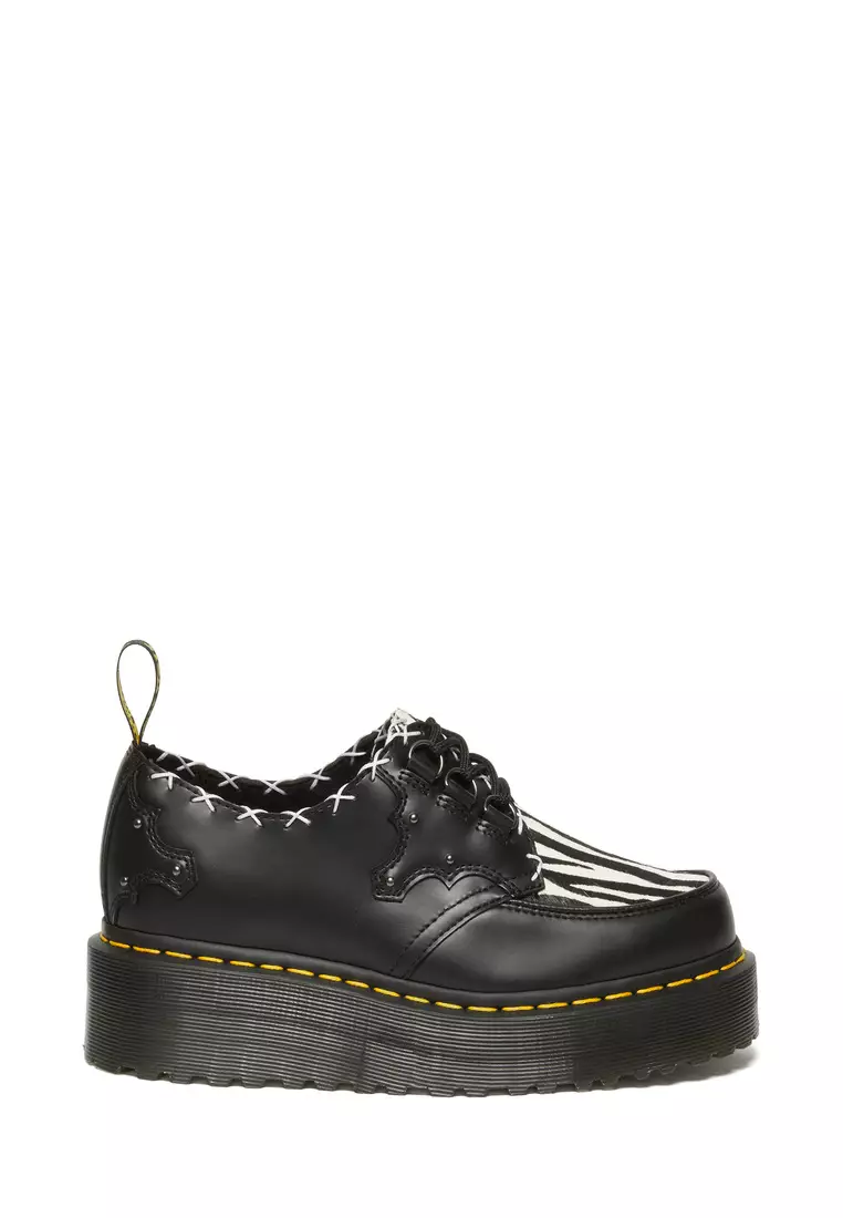 Discount on Dr. Martens  shoes - SKU: Ramsey Zebra Print & Leather Platform Creepers
