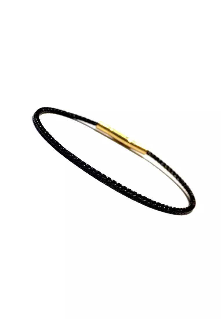 LITZ Steel Rope Bracelet 钢丝手绳 (2mm) BR04black