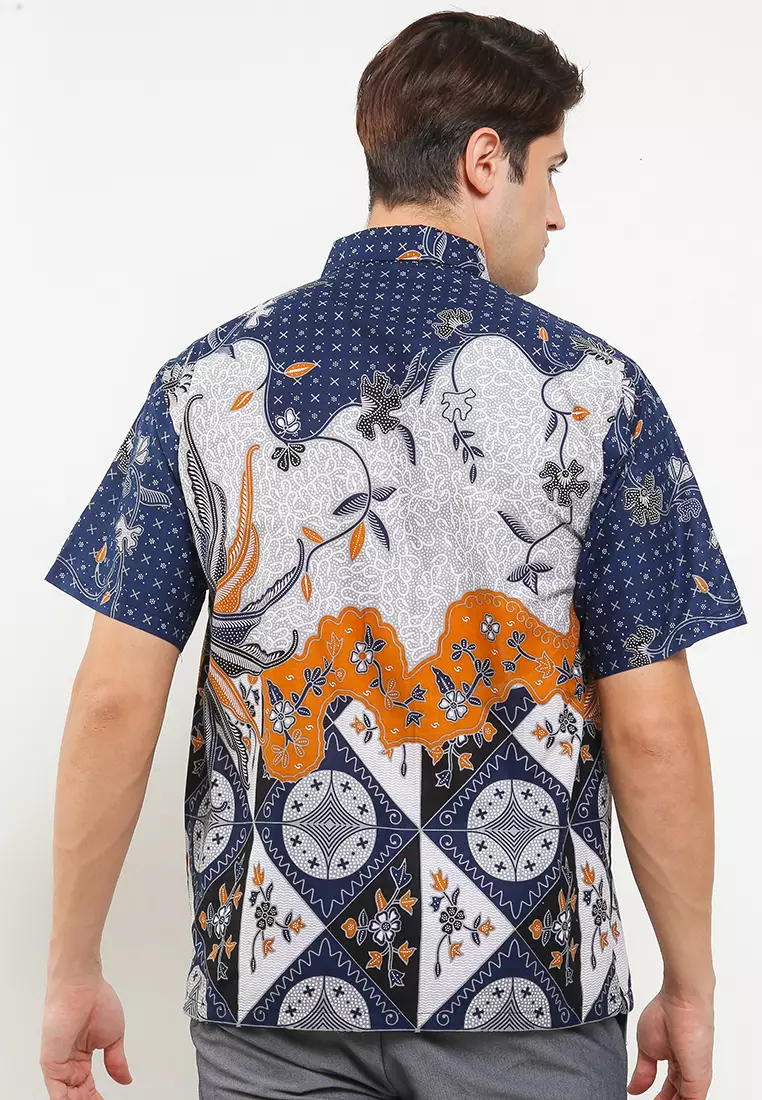 Phineas Kemeja Batik Premium Pria Casual Modern Lengan Pendek