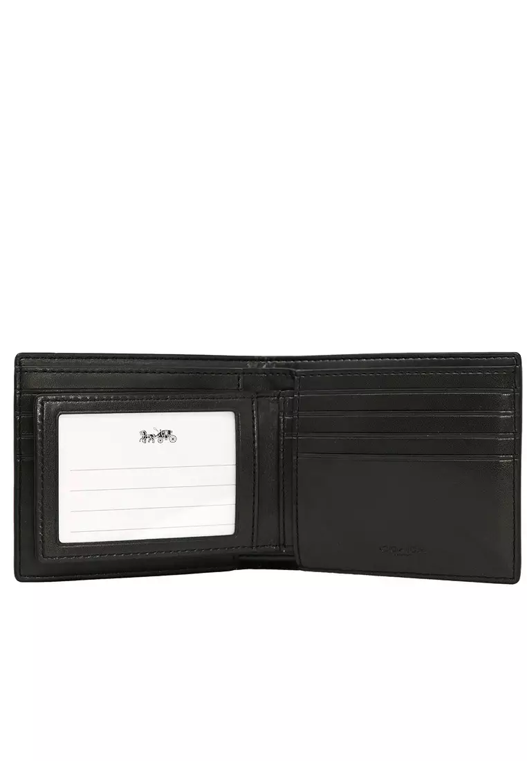 Mens Boxed 3-In-1 Wallet Gift Set In Signature Canvas - Walnut/Black