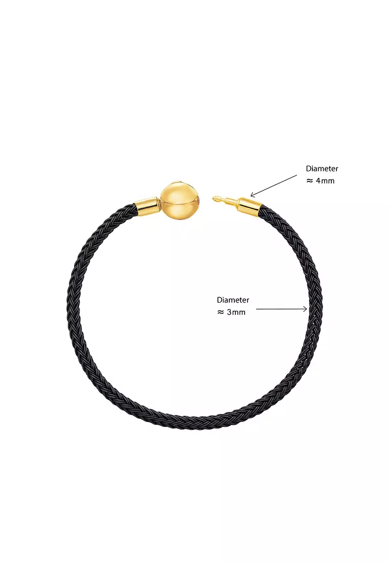 Black Steel Wire Clasp Bracelet L1 (3MM)