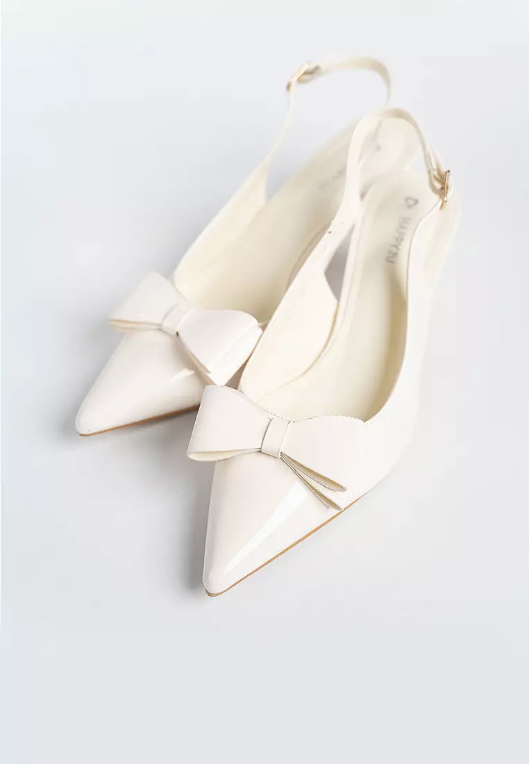 Winnie  Bow Flared Heels