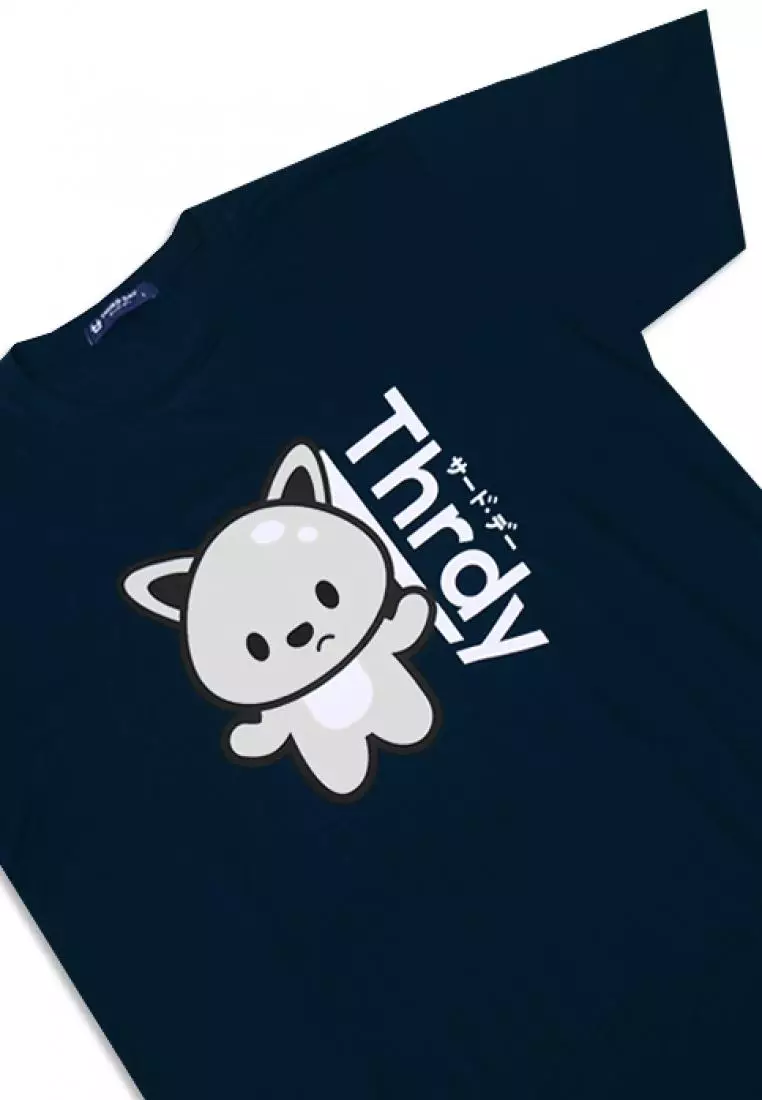 MTF79 tido thrdy navy kaos pria