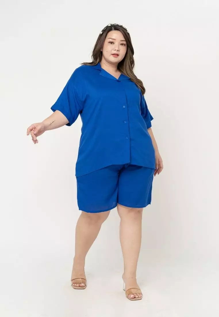 Plus Size Shorts Lucia Blue